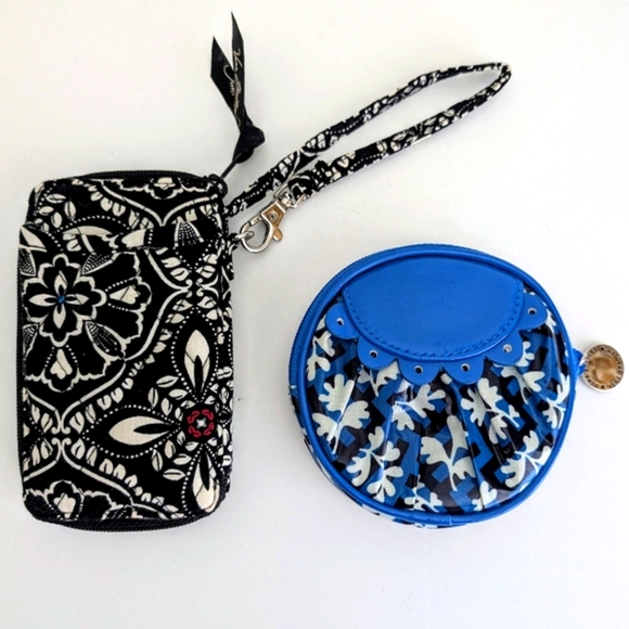 NEW Vera Bradley Barcelona Zip-Around Wristlet & Frill Flower Power Coin Wallet - Picture 1 of 14